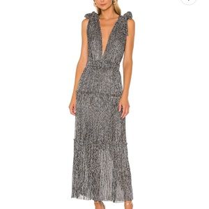 WORN ONCE - silver Helena Dress by Sabina Musayev (Size S, UNALTERED)